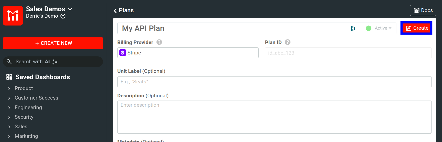 Moesif Plan input