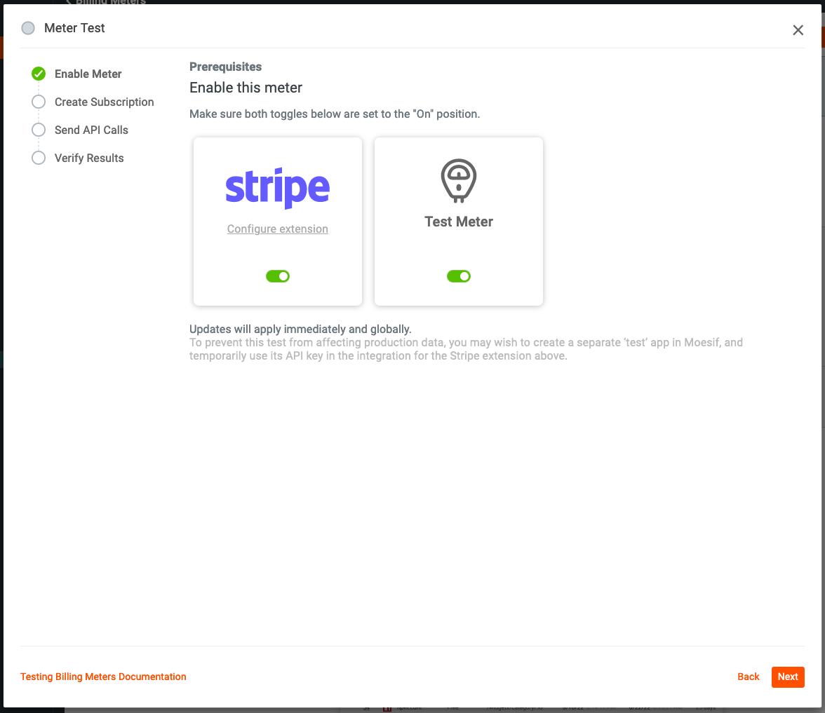meter test step 0